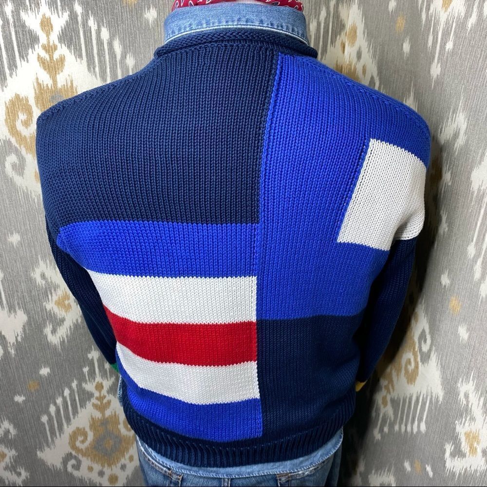 Polo Ralph Lauren Cotton Regatta Flag Color Block Roll Neck L/S Sweater - Picture 13 of 16